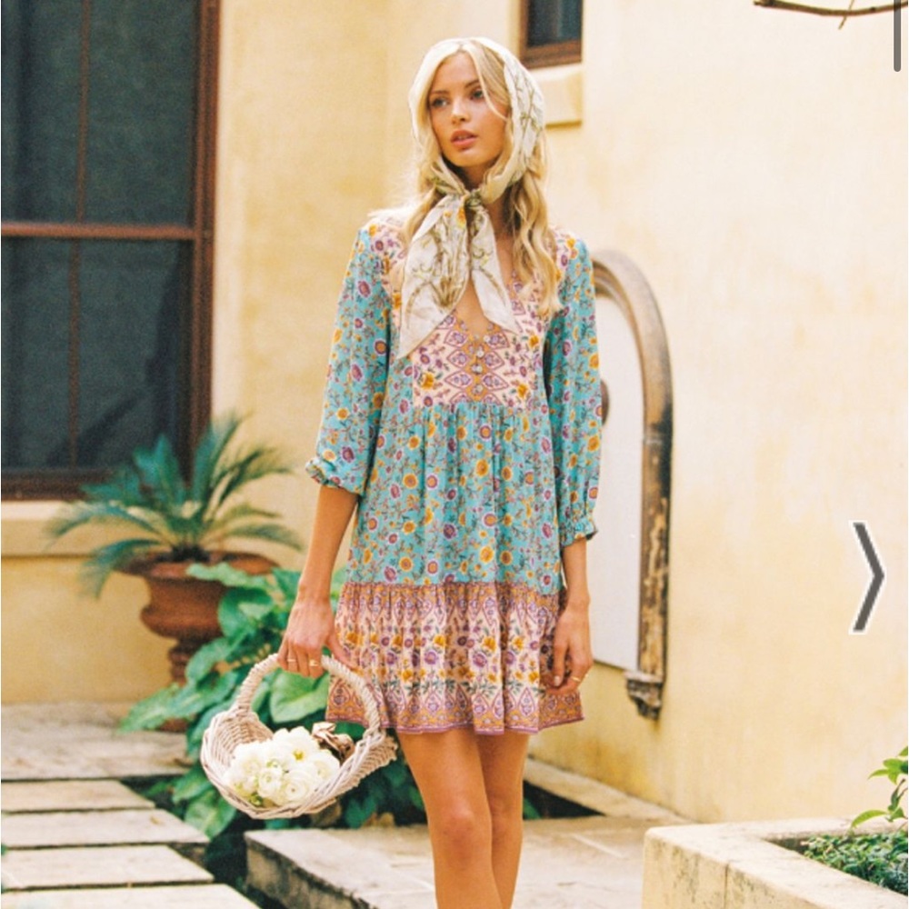 Arnhem Bijoux Tunic Dress in Turquoise